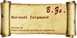 Borsodi Zsigmond névjegykártya